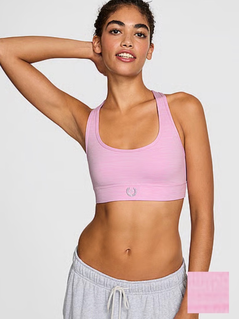 PINK Victorias Secret Racerback Sports Bra with Subtle Logo XL